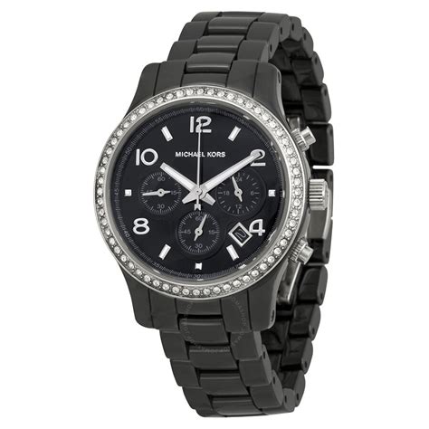 michael kors ladies black ceramic watches|glitz watch.